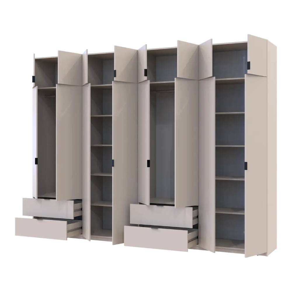 Шафа для одягу Doros Лукас Кашемір 4+4 ДСП 320х50х240 DRS-011720 (42005128)