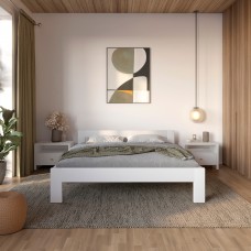 Полуторная деревянная кровать Mebigrand Дели Белый (RAL9003) 120х190 см (MBG-3904)