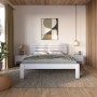 Полуторная деревянная кровать Mebigrand Техас Серо-голубой (S2010R80B) 120х190 см (MBG-9692)