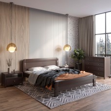 Полуторная деревянная кровать Mebigrand Тоскана Венге 120х190 см (MBG-3668)