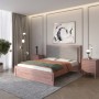 Двуспальная деревянная кровать Mebigrand Торонто Т4 Орех лесной/Аляска 93 (серый) 180х200 см (MBG-9359)