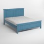 Двуспальная деревянная кровать Mebigrand Вирджиния Серо-синий (S7010R90B) 140х200 см (MBG-3253)