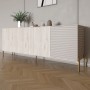 Комод на золотых металлических ножках LION Грей 204x38x76,5 см Самоа Дымчатый/Кашемир (LION-042650)