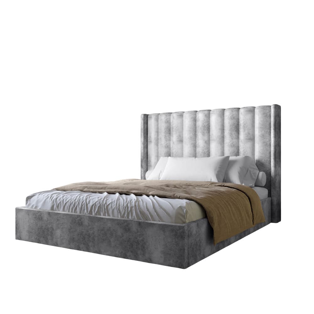 Двуспальная кровать с подъемным механизмом LION Нино 180x200 см SILK 303 Серый (LION-045030)