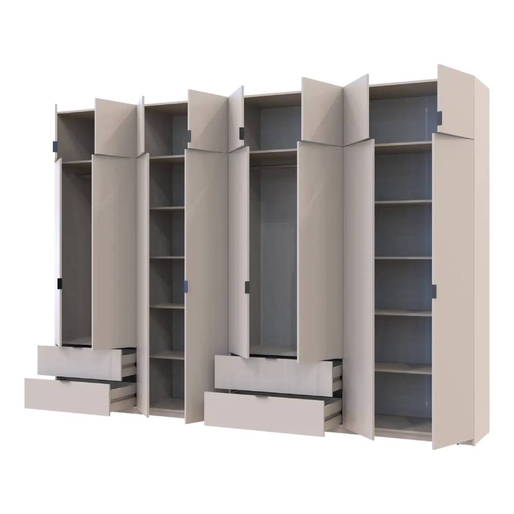 Шафа для одягу Doros Лукас Кашемір 4+4 ДСП 340х50х240 DRS-011721 (42005140)