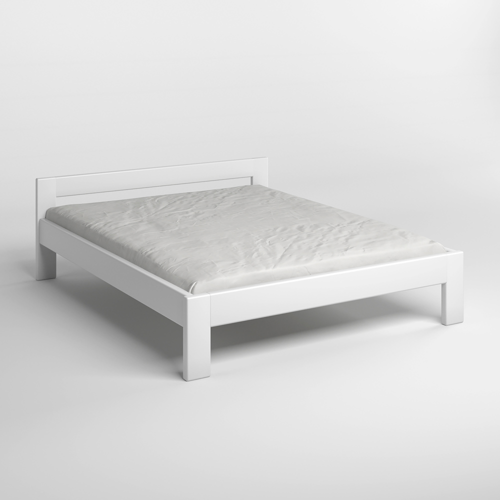 Полуторная деревянная кровать Mebigrand Дели Белый (RAL9003) 120х200 см (MBG-3894)
