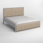 Полуторная деревянная кровать Mebigrand Вена Светло-серая (RAL7040)/Аляска 23 (Бежевый) 120х200 см (MBG-10988)