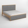 Полуторная деревянная кровать Mebigrand Вена Орех светлый/Аляска 93 (Серый) 120х200 см (MBG-11002)