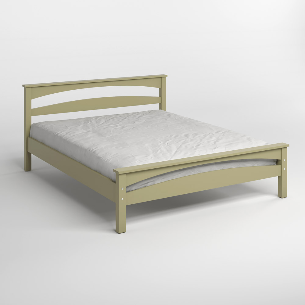 Полуторная деревянная кровать Mebigrand Чикаго Сити Оливковая (RAL1020) 120х200 см (MBG-9885)