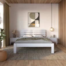 Полуторная деревянная кровать Mebigrand Техас Серо-голубой (S2010R80B) 120х200 см (MBG-9693)