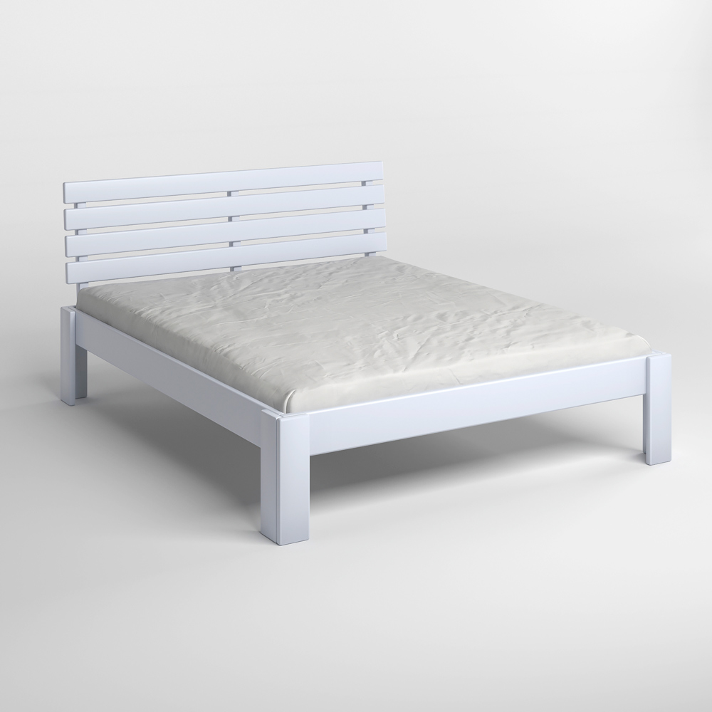 Полуторная деревянная кровать Mebigrand Техас Серо-голубой (S2010R80B) 120х200 см (MBG-9693)
