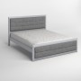 Двоспальне дерев'яне ліжко Mebigrand Барселона Б5 Світло-сірий (RAL-7040)/Аляска 93 (Сірий) 180х190 см (MBG-14182)