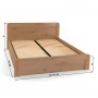 Двоспальне дерев'яне ліжко Mebigrand Тоскана Люкс (підйомний механізм) Венге 160х200 см (MBG-2973)