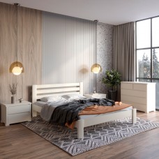 Полуторная деревянная кровать Mebigrand Колумбия Айвори (S0505Y30R) 120х190 см (MBG-3296)