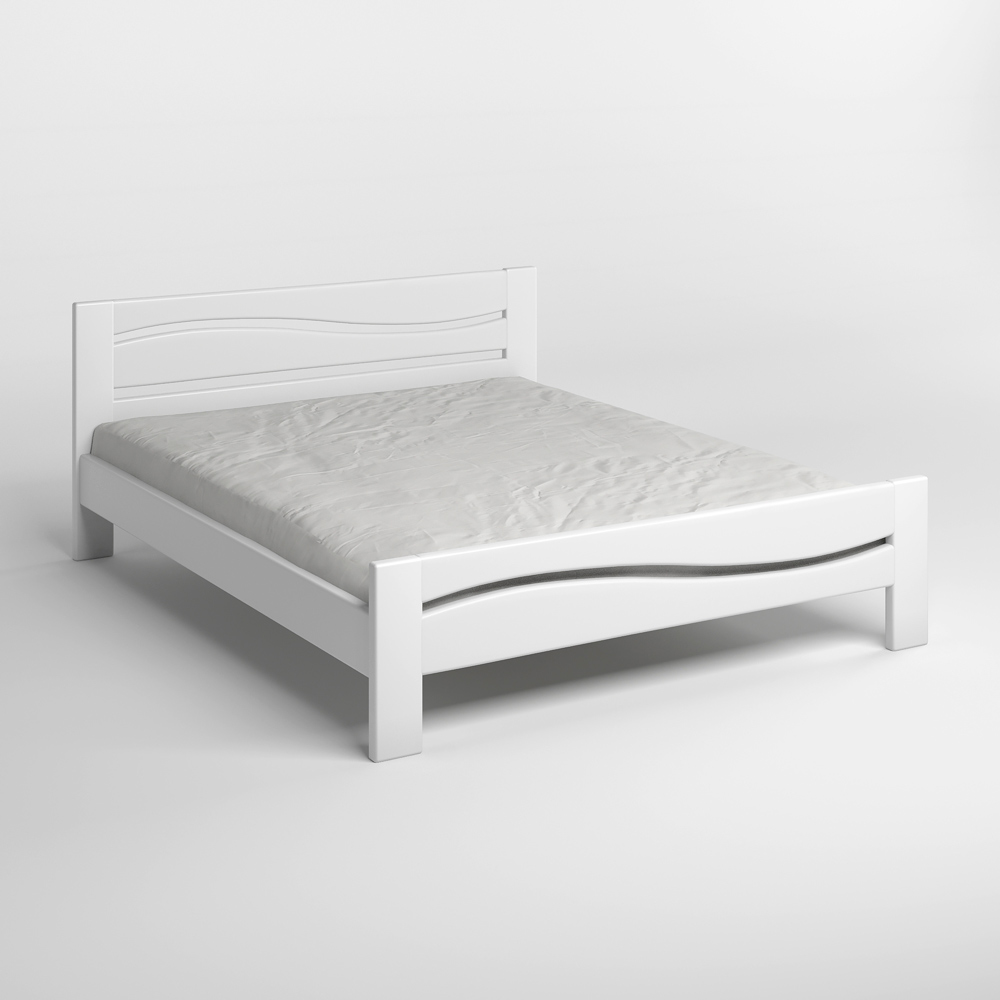 Полуторная деревянная кровать Mebigrand Неаполь Белый (RAL9003) 120х200 см (MBG-3731)