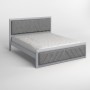 Двоспальне дерев'яне ліжко Mebigrand Барселона Б2 Світло-сірий (RAL-7040)/Аляска 93 (Сірий) 160х200 см (MBG-13533)