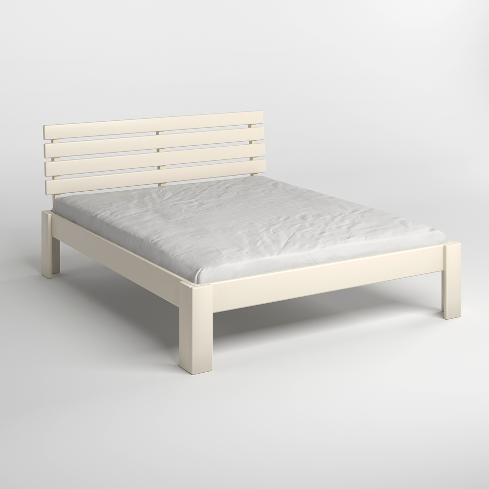 Двоспальне дерев'яне ліжко Mebigrand Техас Айворі (S0505Y30R) 140х190 см (MBG-6962)