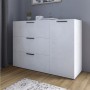 Комод LION Краш з трьома висувними шухлядами та закритими полицями Бетон style (LION-044147)
