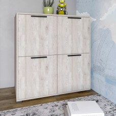 Тумба чотирьохдверна LION Краш 82x43x86 см Самоа димчастий (LION-041769)