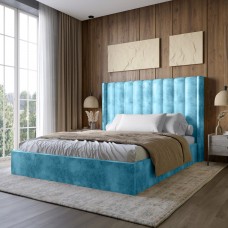 Двоспальне ліжко LION Ніно 180x200 см SILK 502 Бирюзовий (LION-041396)