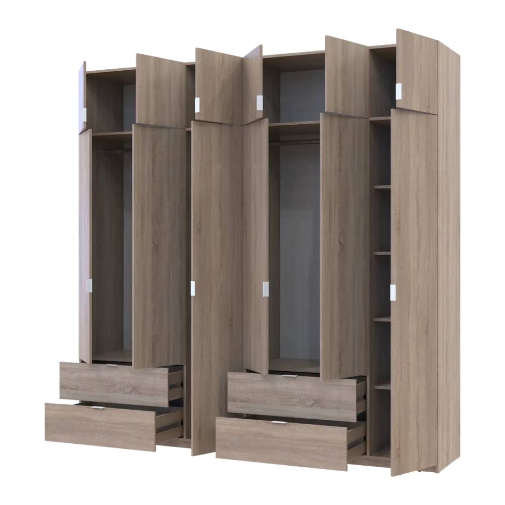 Шафа для одягу Doros Лукас Дуб сонома 3+3 ДСП 240х50х240 DRS-011703 (42005107)