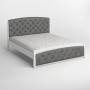 Полуторная деревянная кровать Mebigrand Мехико Белый (RAL9003)/Аляска 93 (Серый) 120х200 см (MBG-12254)