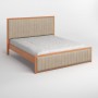 Полуторная деревянная кровать Mebigrand Вена Яблоня/Аляска 23 (Бежевый) 120х200 см (MBG-10980)