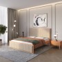 Полуторная деревянная кровать Mebigrand Вена Яблоня/Аляска 23 (Бежевый) 120х200 см (MBG-10980)