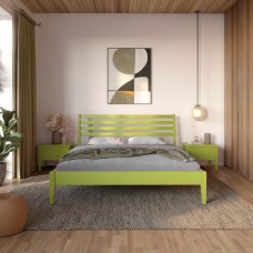 Полуторная кровать Mebigrand Челси Светло-серый (RAL-7040) 120х200 см