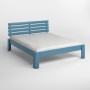 Полуторная деревянная кровать Mebigrand Техас Серо-синий (S7010R90B) 120х200 см (MBG-9709)