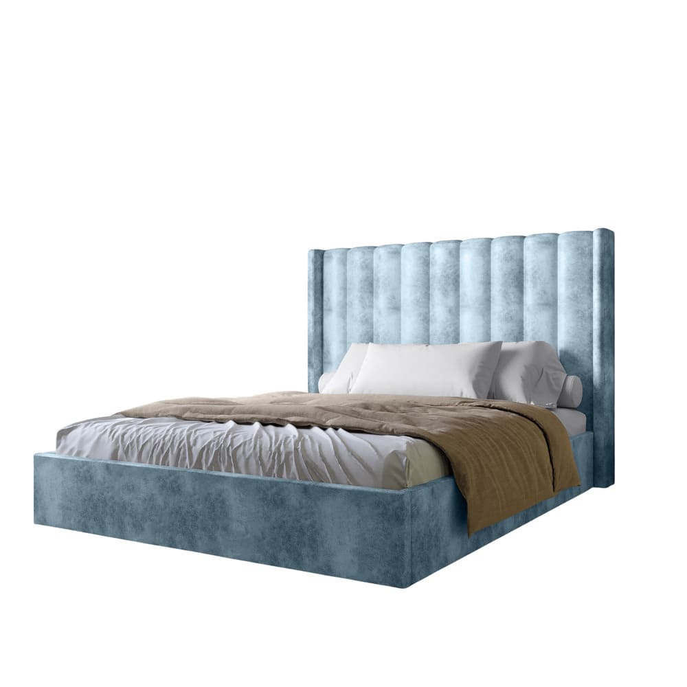 Двуспальная кровать с подъемным механизмом LION Нино 180x200 см SILK 501 Небесно-голубой (LION-045033)
