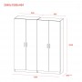 Комплект Doros Промо с полками Серый 2+2 ДСП 180х48х204 DRS-011627 (80737771)