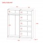 Комплект Doros Промо с полками Серый 2+2 ДСП 180х48х204 DRS-011627 (80737771)