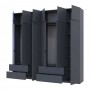 Шкаф для одежды Doros Лукас Графит 3+3 ДСП 255х50х240 DRS-011694 (42005113)