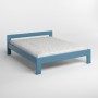 Полуторная деревянная кровать Mebigrand Дели Серо-синий (S7010R90B) 120х190 см (MBG-3946)