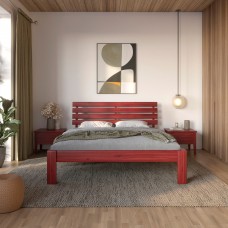 Полуторная деревянная кровать Mebigrand Техас Орех светлый 120х190 см (MBG-9662)