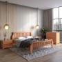 Двуспальная деревянная кровать Mebigrand Прага Яблоня 160х190 см (MBG-7121)