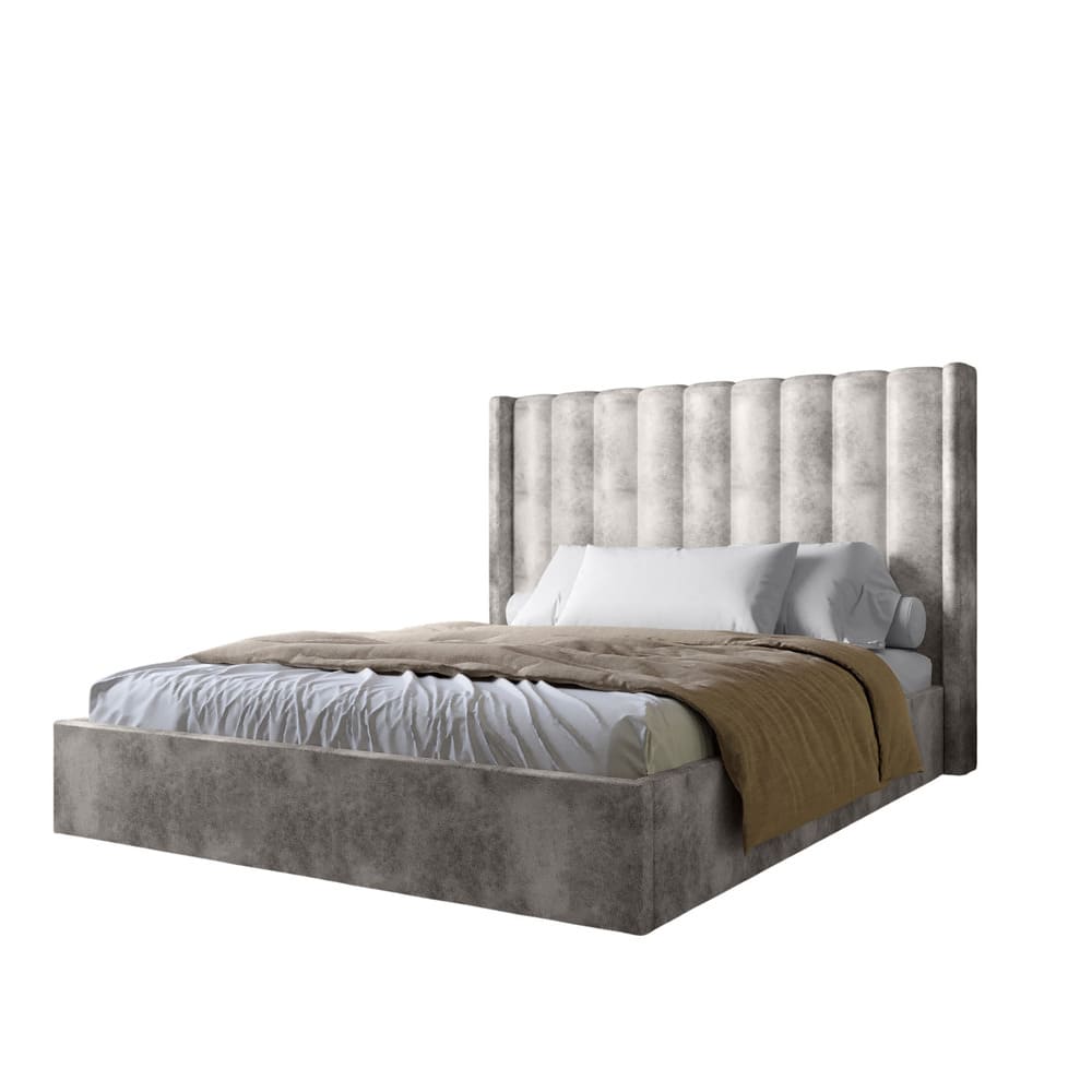 Двуспальная кровать с подъемным механизмом LION Нино 180x200 см SILK 104 Кофейный (LION-045024)