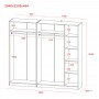 Шкаф для одежды Doros Промо Серый 2+3 ДСП 225х48х204 DRS-011628 (80737767)