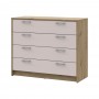 Комод Doros Ронди Дуб Артизан/Кашемир 4 ящика 100х40х82 DRS-011782 (41516187)