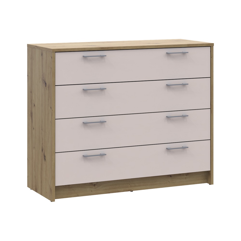 Комод Doros Ронди Дуб Артизан/Кашемир 4 ящика 100х40х82 DRS-011782 (41516187)