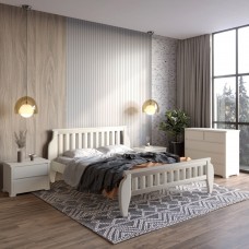 Полуторне дерев'яне ліжко Mebigrand Прага Айворі (S0505Y30R) 120х200 см (MBG-7070)