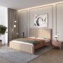 Полуторная деревянная кровать Mebigrand Вена Орех лесной/Аляска 23 (Бежевый) 120х200 см (MBG-10982)