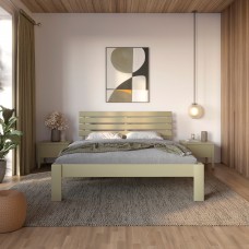 Полуторная деревянная кровать Mebigrand Техас Оливковый (RAL1020) 120х200 см (MBG-9687)