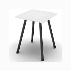Табурет кухонний Ferrum-decor 430x320x320 Чорний метал ДСП Біле 16 мм (FRD-104639)
