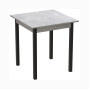 Стіл кухонний Ferrum-decor Дієго 75x80x80 Чорний ДСП Бетон 16мм (FRD-105578)