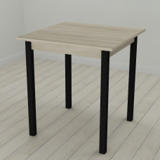 Стол кухонный Ferrum-decor Диего 75x80x80 Черный ДСП Сонома 16мм (FRD-106309)