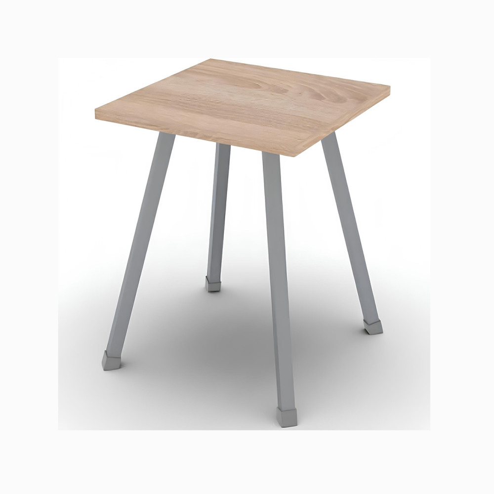 Кухонний табурет Ferrum-decor 430x320x320 Сірий метал ДСП Дуб Сонома 16 мм (FRD-104646)