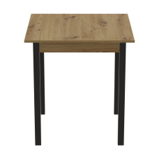 Стол кухонный Ferrum-decor Агата 75x80x80 Черный ДСП Дуб Артизан 16мм (FRD-105679)