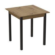 Стол кухонный Ferrum-decor Диего 75x90x90 Черный ДСП Дуб Артизан 16мм (FRD-105721)